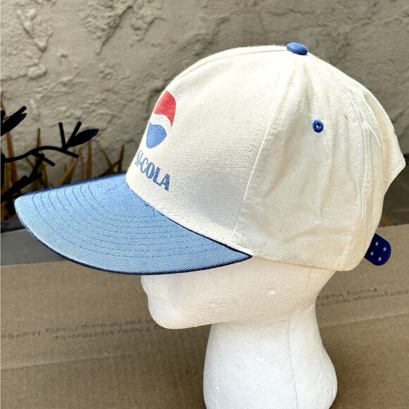 Vintage Pepsi-Cola Blue & Cream Men's Hat - Picture 2 of 4